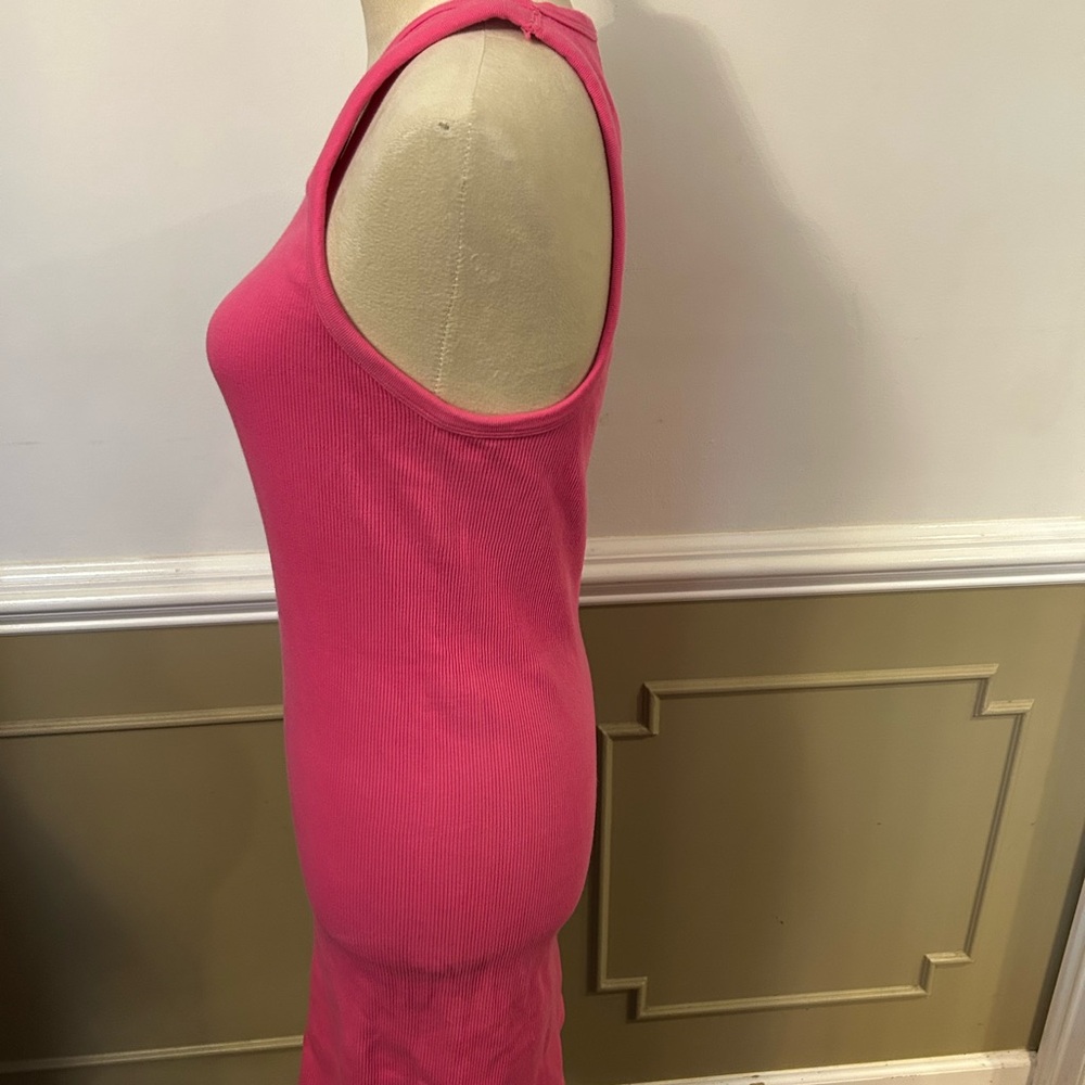 ALO Yoga Pink Halter Bodycon Midi Dress - Picture 3 of 5